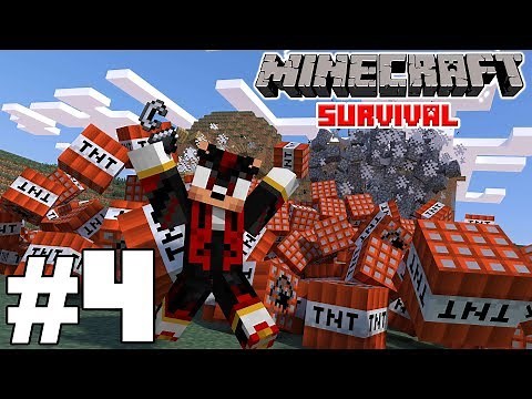 SHADOW BLEW UP EVERYTHING! - Knuckles Plays: "Minecraft: Survival" [Part 4]