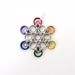 Gay Pride Snowflake Ornament, Rainbow Chainmail Holiday Decoration - Etsy