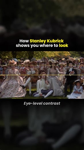 CinemaHow™ on Instagram: "Kubrick’s most beautiful film? Stanley Kubrick manipulates attention in Barry Lyndon through surgical visual control. Costume juxtaposition isolates characters through color contrast, directing eyes exactly where Kubrick wants them. Eye-level contrast and imbalance positions characters at different heights within frames, creating visual tension that reflects power dynamics and social hierarchy. Direction of sight uses where characters look to guide viewer focus. Candle 