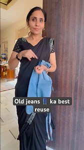 old denim 👖 reuse best ideas / Ghamu Saran / Old jeans reuse best ideas pinterest #shorts #diy