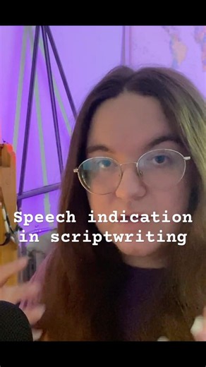 How to indicate a character is speaking in a script
