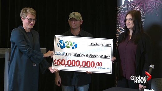 Alberta couple claim $60 million Lotto Max win