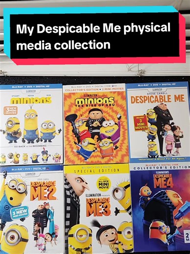 Check out all of my Despicable Me media collection!!! #moviecollector #moviecollection #movies #despicableme #minions