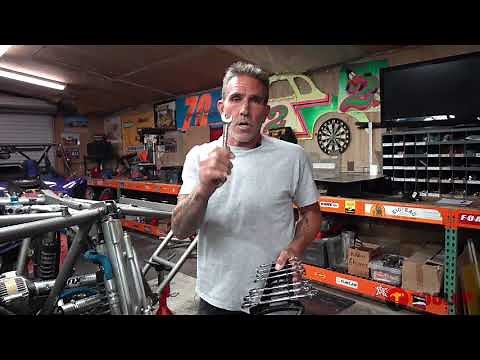 Using the Gearwrench 8 piece SAE open end ratcheting wrench set at the GFT Motorsports shop.