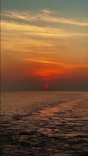 Ocean Sunset from a Boat 🌅🌊 Peaceful Sea Journey