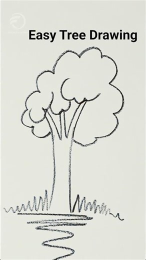 Draw a Tree In 1 Minute #drawing #art #easydrawing #drawingtutorial #sketch