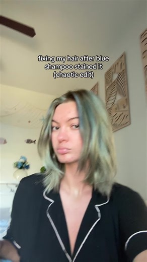 Hair Color Correction: Fixing Blue Shampoo Stain to Pink