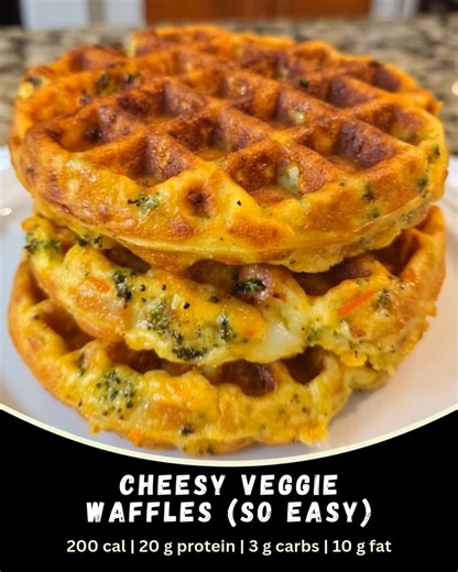 5.1K views · 24 reactions | Cheesy Veggie Waffles (So Easy!) Here’s...