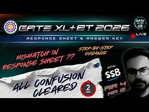 How to Check GATE 2026 Response Sheet & Answer Key ✅ All Doubts Cleared! #gatexl #gatebt #gate2026