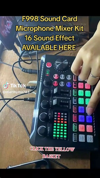 F998 Sound Card Microphone Mixer Kit with 16 Sound Effects