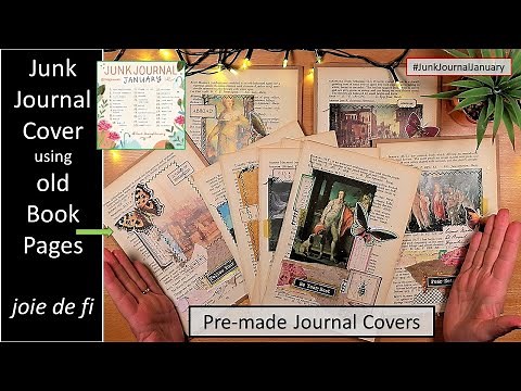 Pre-made Junk Journal Cover Using Old Book Pages ✅ Step By Step Tutorial #junkjournaljanuary