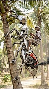 Experimental prototype coconut harvesting ant machine 🐜 #handmade #prototype #entertainment