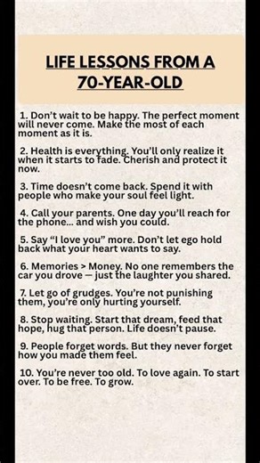 10 Life Lessons from a 70-Year-Old That Most People Learn Too Late | Wisdom & Life Advice