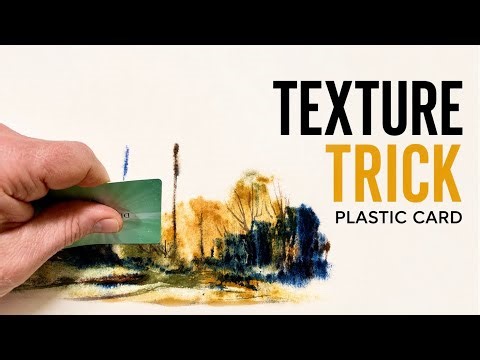 Watercolour Texture Trick With A Plastic Card