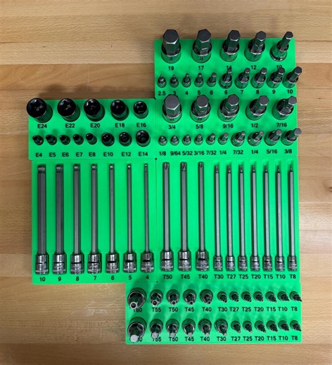 Gearwrench 84-piece Hex/ball/hex Tamper-proof/torx Bit Set – SAE & Metric #80742 | 3D Printed Tray W/ Magnet Slots - Etsy