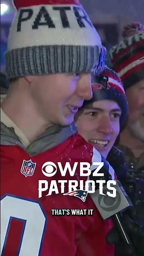 Patriots fans celebrate the team's victory over Houston