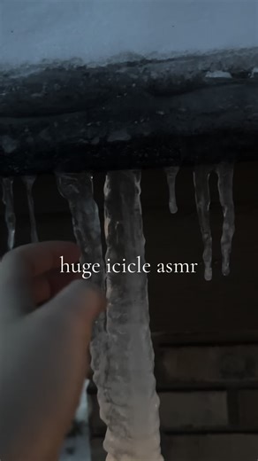 so not enjoying these below 0 temps rn #asmr #tappingasmr #icicle #natureasmr #relax