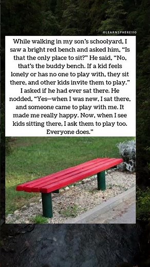 The Buddy Bench That Brings Kids Together ❤️🪑