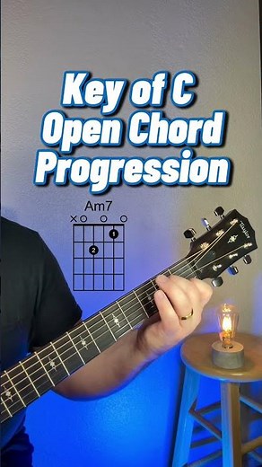 Key of C open chord progression