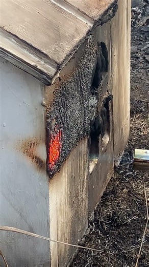 Fire test by intumescent coating