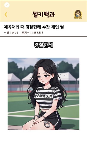 체육대회 때 경찰한테 수갑채인썰