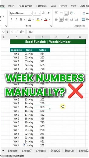 Get Week Numbers from Dates in 1 Second 🗓️