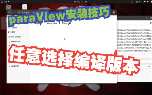 openFOAM小随笔6：如何实现任意版本的paraView安装-法式滚筒YEBOSS-法式滚筒YEBOSS-哔哩哔哩视频