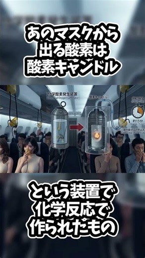 【衝撃】飛行機の酸素マスクに隠された秘密 #shorts #雑学
