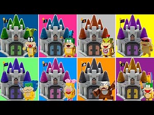 We made All the Koopalings castles with LEGO in Mario Bros Wii! Can Mario and Luigi defeat them?