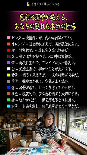 色彩心理学が教える、あなたの隠れた本当の性格 #老後の生き方 #名言 #気づき