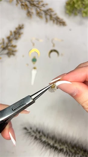 Making earrings is so much fun with our new gemstone coin links 💎 They’re easy to work with and look so pretty in any design! Watch how simple this pair comes together, then grab your favorites at CherryTreeBeads.com ✨ #gemstoneearrings #diyearrings #jewelrymaking #beadedjewelry #cherrytreebeads #handmadejewelry #gemstonebeads #beadlover #diyjewelry | Cherry Tree Beads