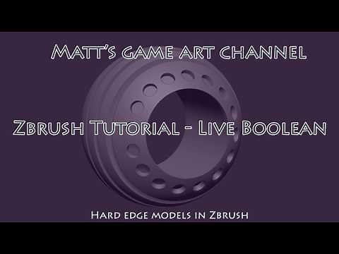 Zbrush 4R8 - Live Boolean Tutorial