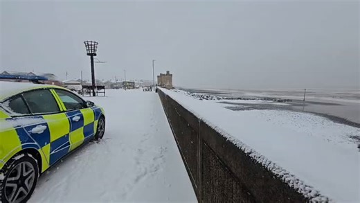 The scene at Withernsea this morning