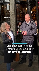 1.2M views · 5.6K reactions | Un bar londonien appelé “Red Lion” a refusé l’entrée à une femme en raison d’un pin’s du drapeau palestinien accroché à son manteau. Cela a provoqué une vague d’indignation sur les réseaux sociaux | TRT Français | Facebook