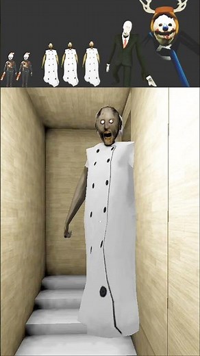 Twins Grandpa Granny Slenderman and Ice Spider || Funny Trolling Nightmare 😡😮 #shorts #gaming