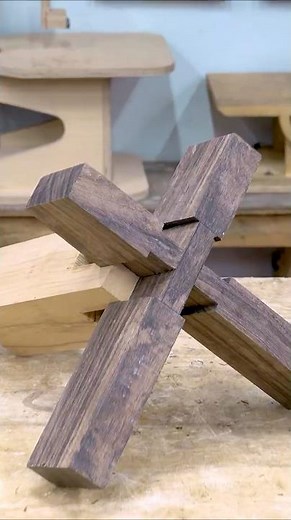 Amazing Wooden Cross Joints Technique #woodscraft #wood