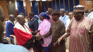 40K views · 1.1K reactions | Le Président de la République, Chef de l'Etat, Mohamed BAZOUM, a renvoyé ce vendredi à l'exercice de leurs fonctions respectives le Premier Président de la Cour de Cassation et le Premier Président du Conseil d'Etat. C'était à l'issue des cérémonies solennelles de prestation de serment que le Chef de l'Etat a présidé au centre international de conférence Mahatma Gandi de Niamey. | RTN | Facebook