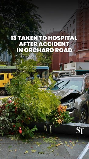 13 people were taken to hospital after an accident near the Apple Store in Orchard Road on Jan 28. https://str.sg/zHJb | The Straits Times