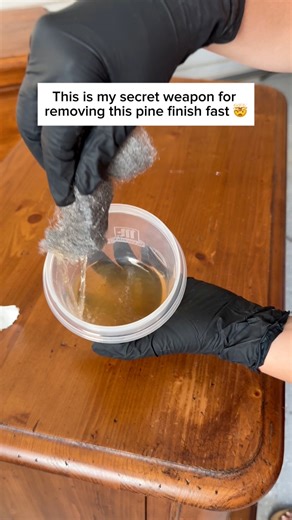 Forget hours of sanding… Watch this old pine finish melt away! 🤯😳 #Acetone #furnituremakeover #furnitureflip #woodstain #DIYHacks | Touch of Townsend