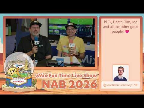 vMix Fun Time Live Show NAB 26-News, vMix guestbook and talks with Puget Systems and Central Control