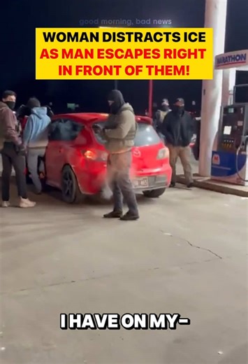 Woman Distracts ICE Agents in Minneapolis Gas Station Incident
