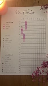 Period Tracker Printable, Mood and Symptom Journal (Digital Download)