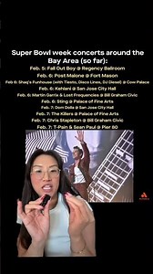 Concerts during Super Bowl weekend!! #superbowl2026 #superbowl60 #sf #sfevents #superbowlevents
