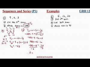 Grade 12 Sequence and series Examples 2025
