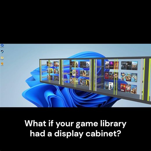 Turning my game library into a display cabinet #steam#pcgaming#gamecollection#shorts #gamedev#devlog