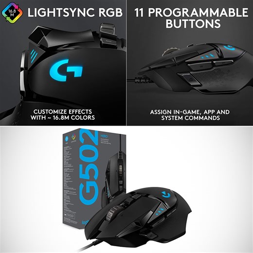 Don't Pay $80, Get the Logitech G502 HERO Wired Gaming Mouse for $35.99 Shipped
