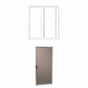 American Craftsman 70 Series 72 in. x 80 in. White Vinyl Sliding Patio Door with Low-E Glass and 35.5 in. x 77.875 in. Aluminum Screen - The Home Depot