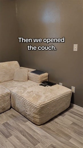 Empty room transforms into a New Couch Set Up