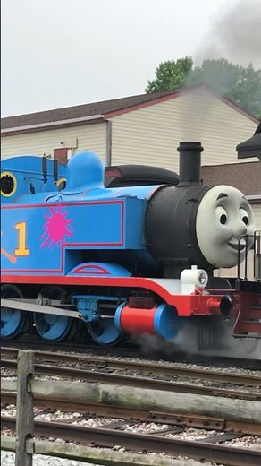 Thomas The Tank Engine Leaving Sodor! Real Steam Locomotive Pulling Passenger Train In Pennsylvania