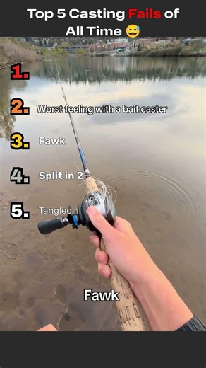 Top 5 Casting Fails of All Time 😅 #fishing #funnyshorts #ranking #funnyfishing